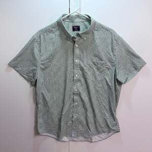Untuckit Ivers Performance Short Sleeve Shirt Green Print XL